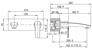 Встраиваемый смеситель для раковины IDDIS Ray белый матовый RAYWT00i65